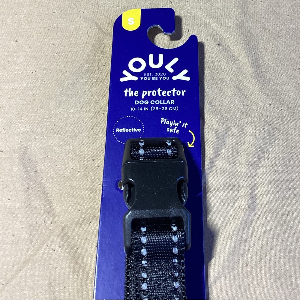 Youly The Protector Reflective Dog Collar Small (10-14 in) - Picture 2 of 4